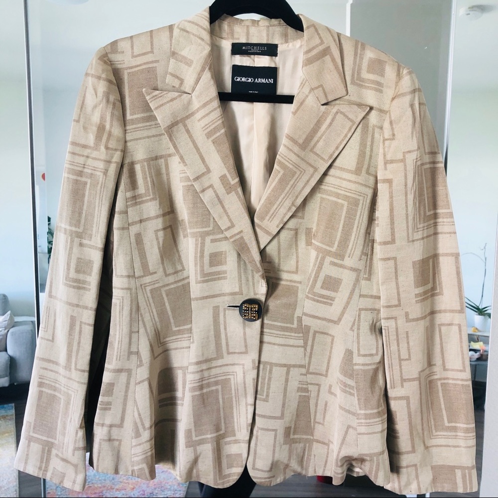 Vintage Nude Printed Giorgio Armani Blazer